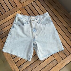 Light Blue Denim Women Shorts